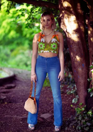 1970's Upcycled Floral Festival Top