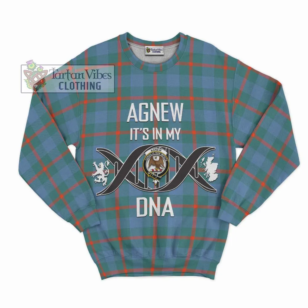 Agnew Ancient Tartan Sweatshirt with Family Crest DNA In Me Style