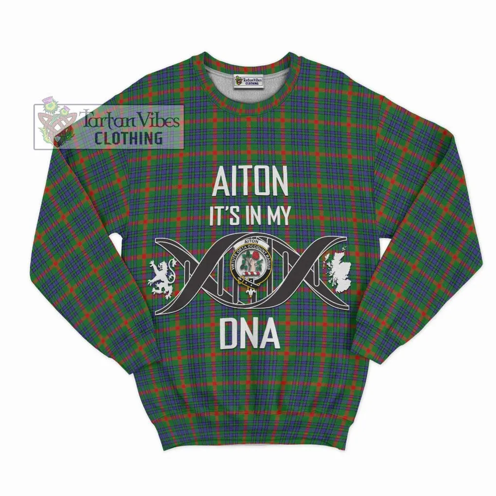 Aiton Tartan Sweatshirt with Family Crest DNA In Me Style