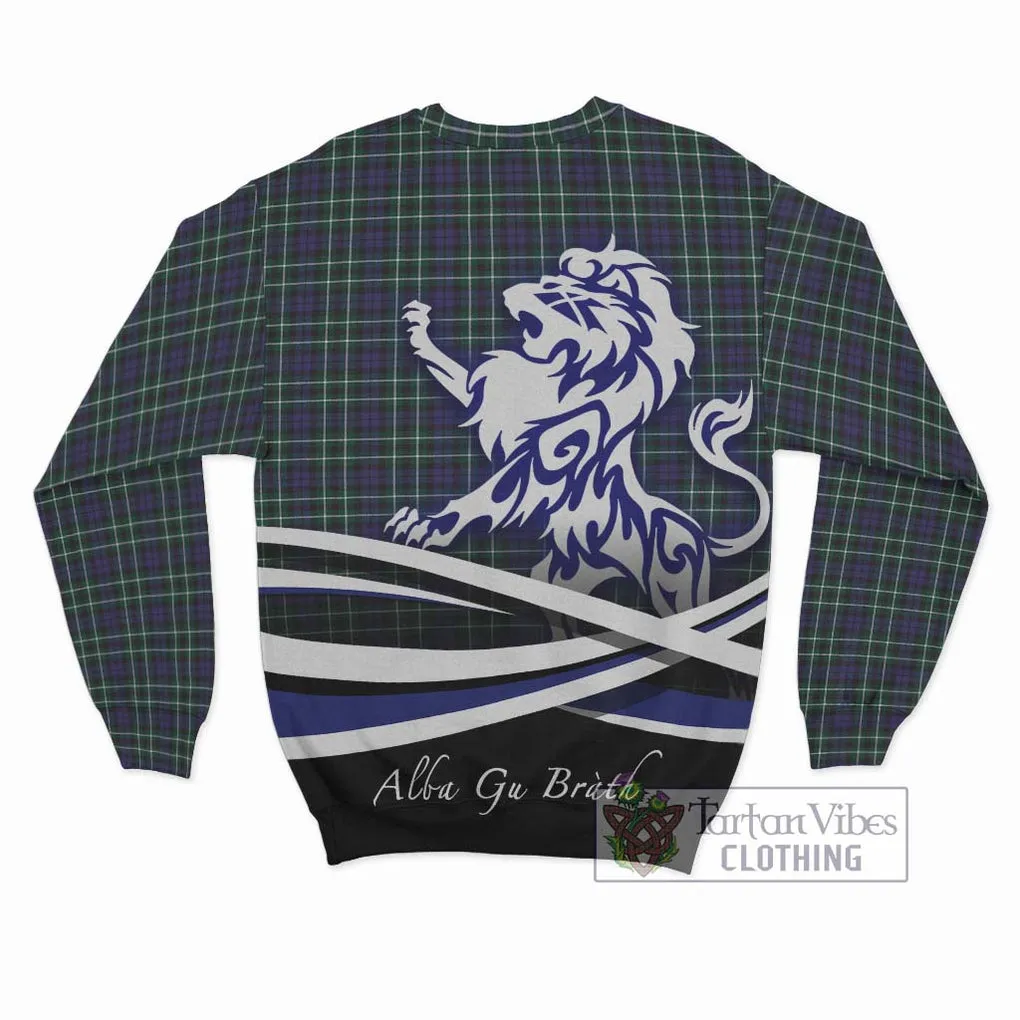 Allardice Tartan Sweatshirt with Alba Gu Brath Regal Lion Emblem