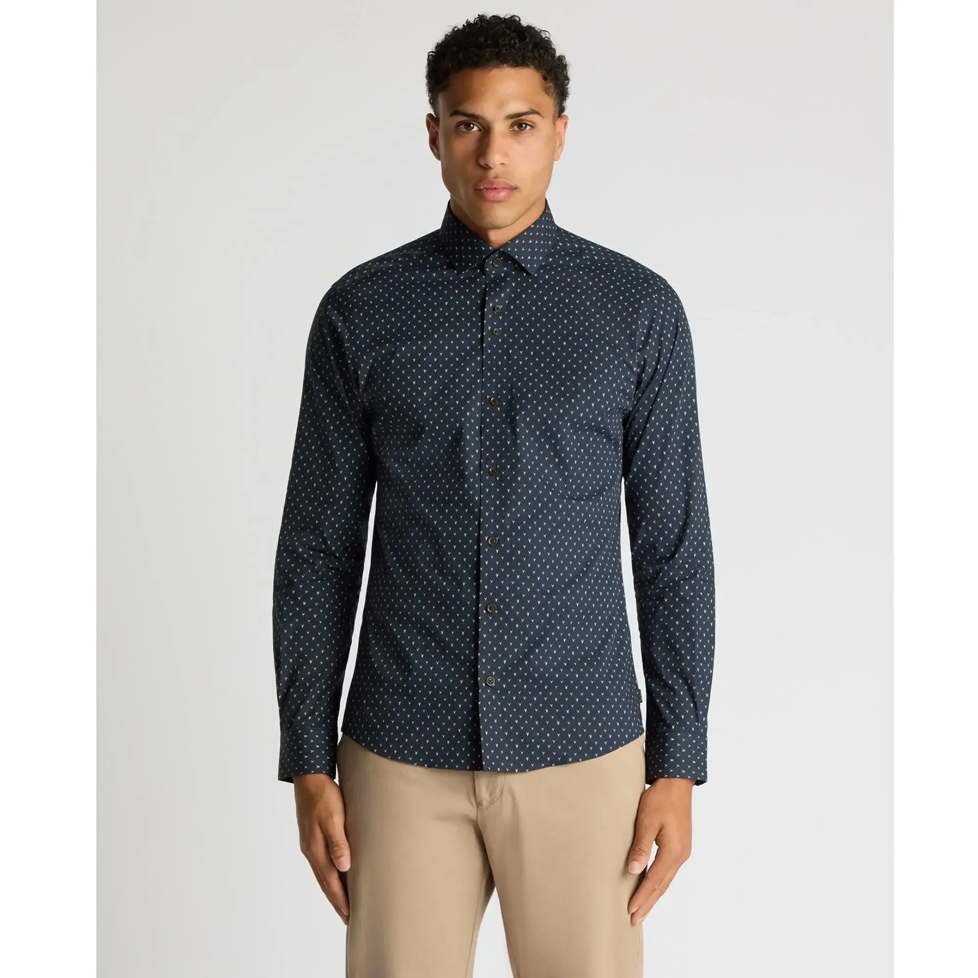 Arrow Head Print Shirt - Navy