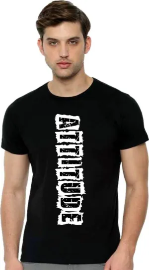 Attitude Cotton Round Neck T-Shirt for Men