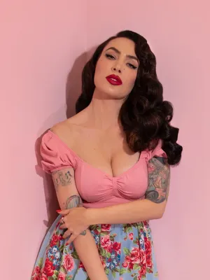 BACKLOT NON DAMAGED - Powder Puff Top in Rose Pink - Vixen by Micheline Pitt
