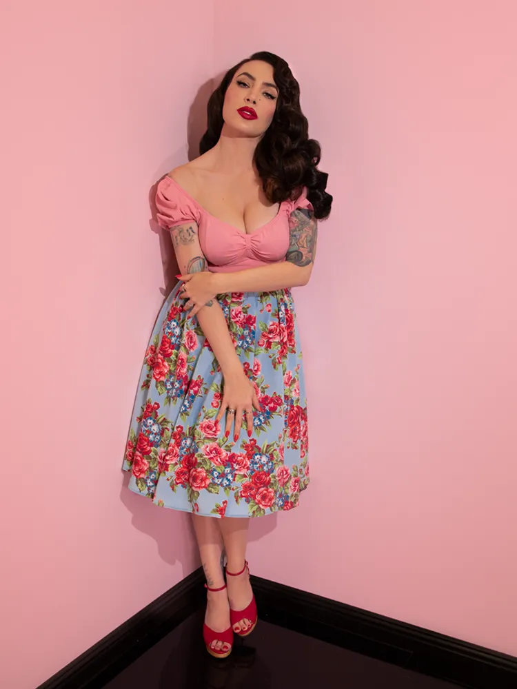 BACKLOT NON DAMAGED - Powder Puff Top in Rose Pink - Vixen by Micheline Pitt