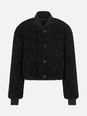 Black reversible bomber jacket