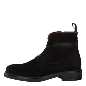 Brookly Mid Lace Boot Dark Brown