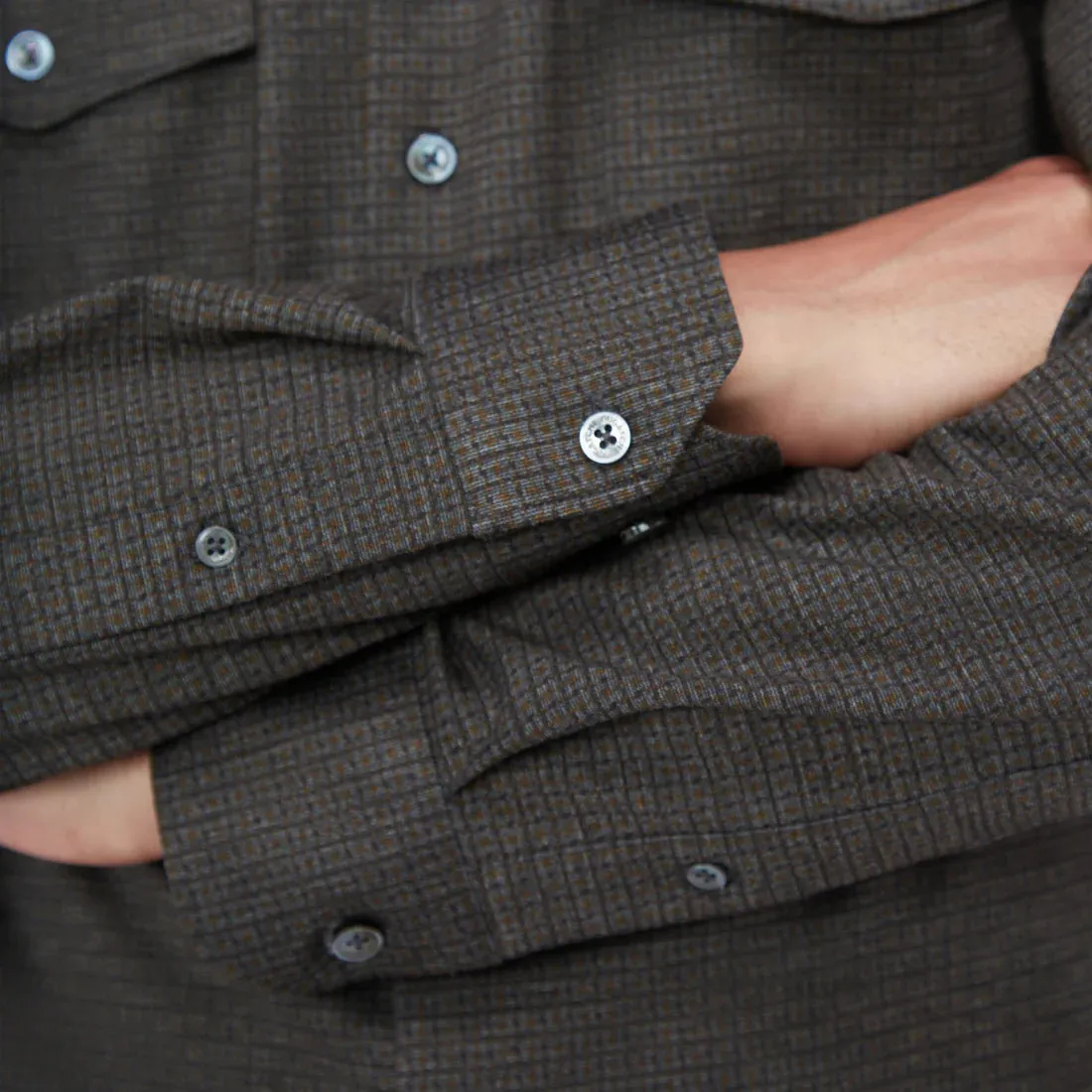 Bugatchi Checkered Shirt Jacket