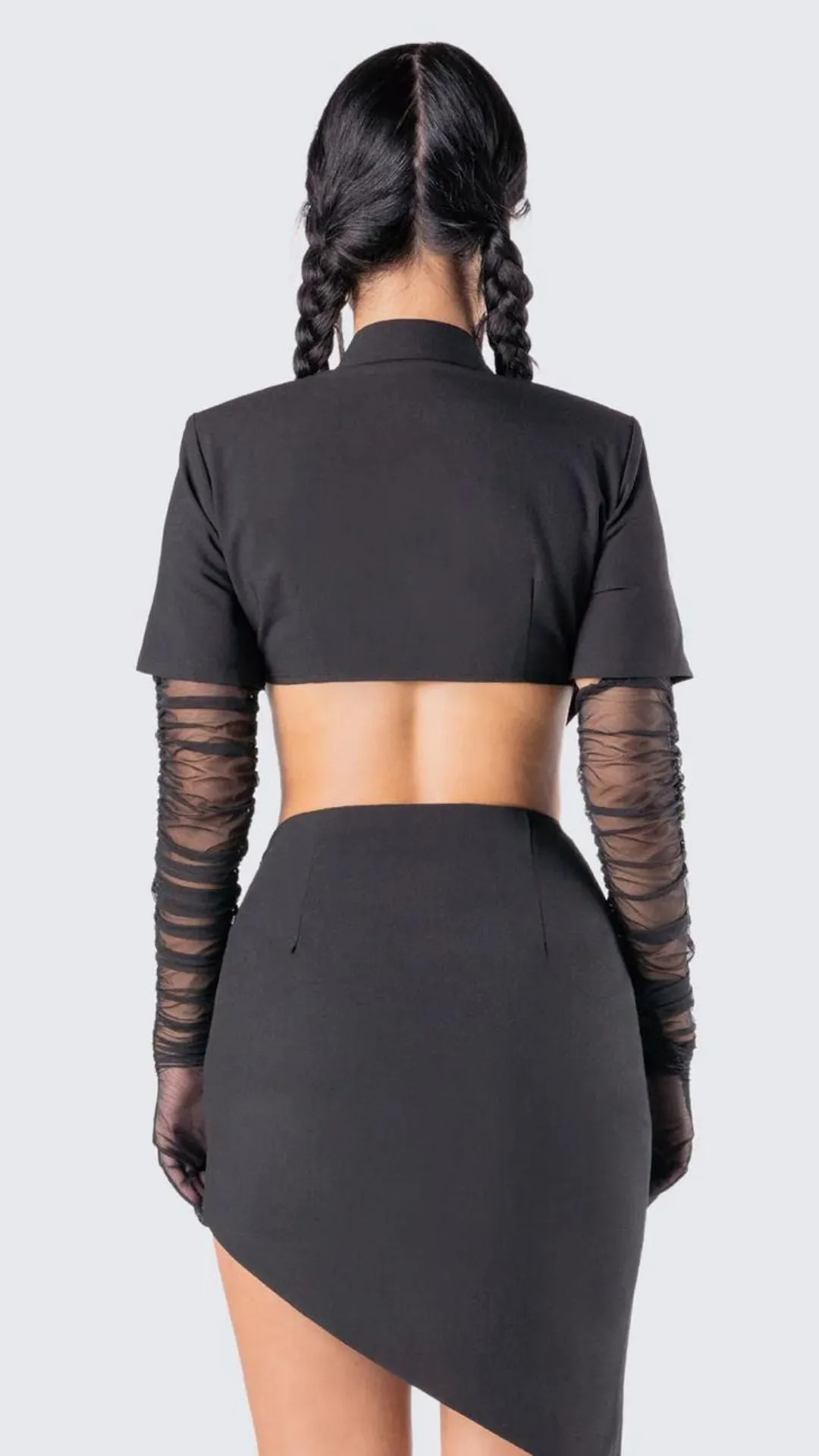 Bust Cut-Out Crop Top