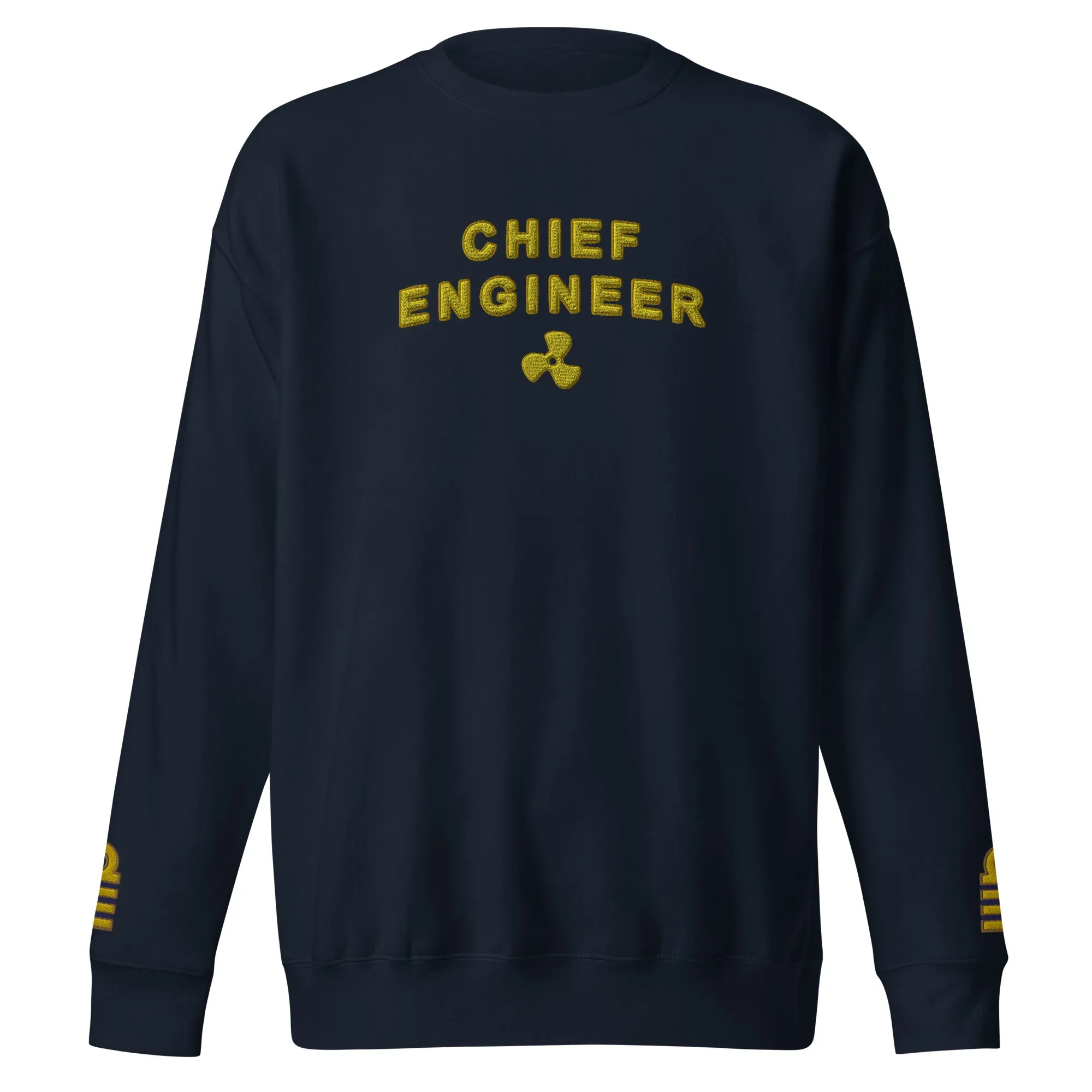 Chief Engineer Choice Sweatshirt: Style and Command at Sea (choose epaulettes)