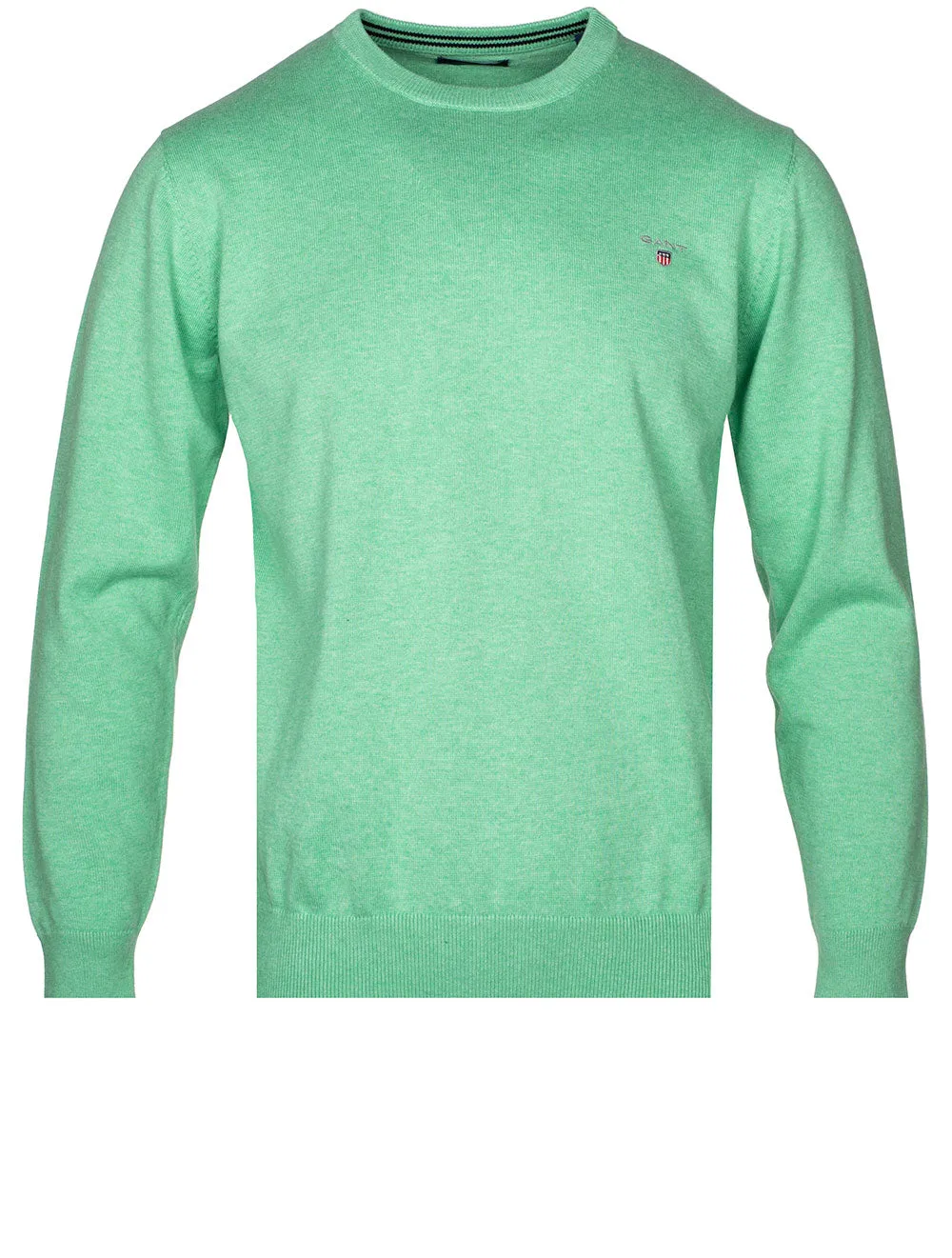 Classic Cotton C-neck Ocean Green Melange