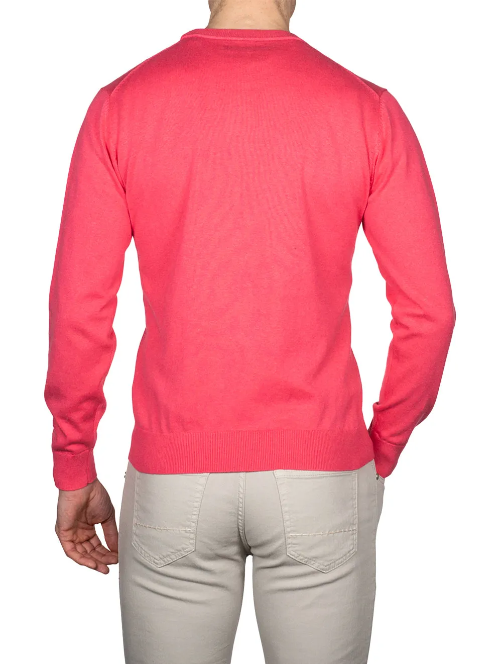 Classic Cotton Crewneck Pink Melange