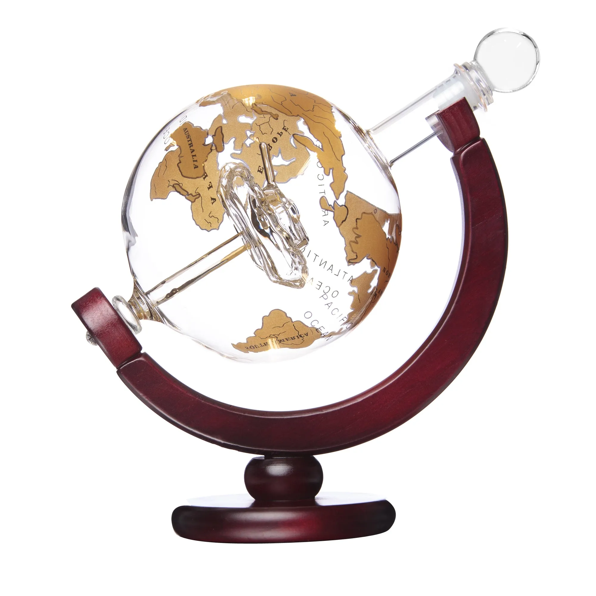 Glass Globe Decanter With Tank Inside
