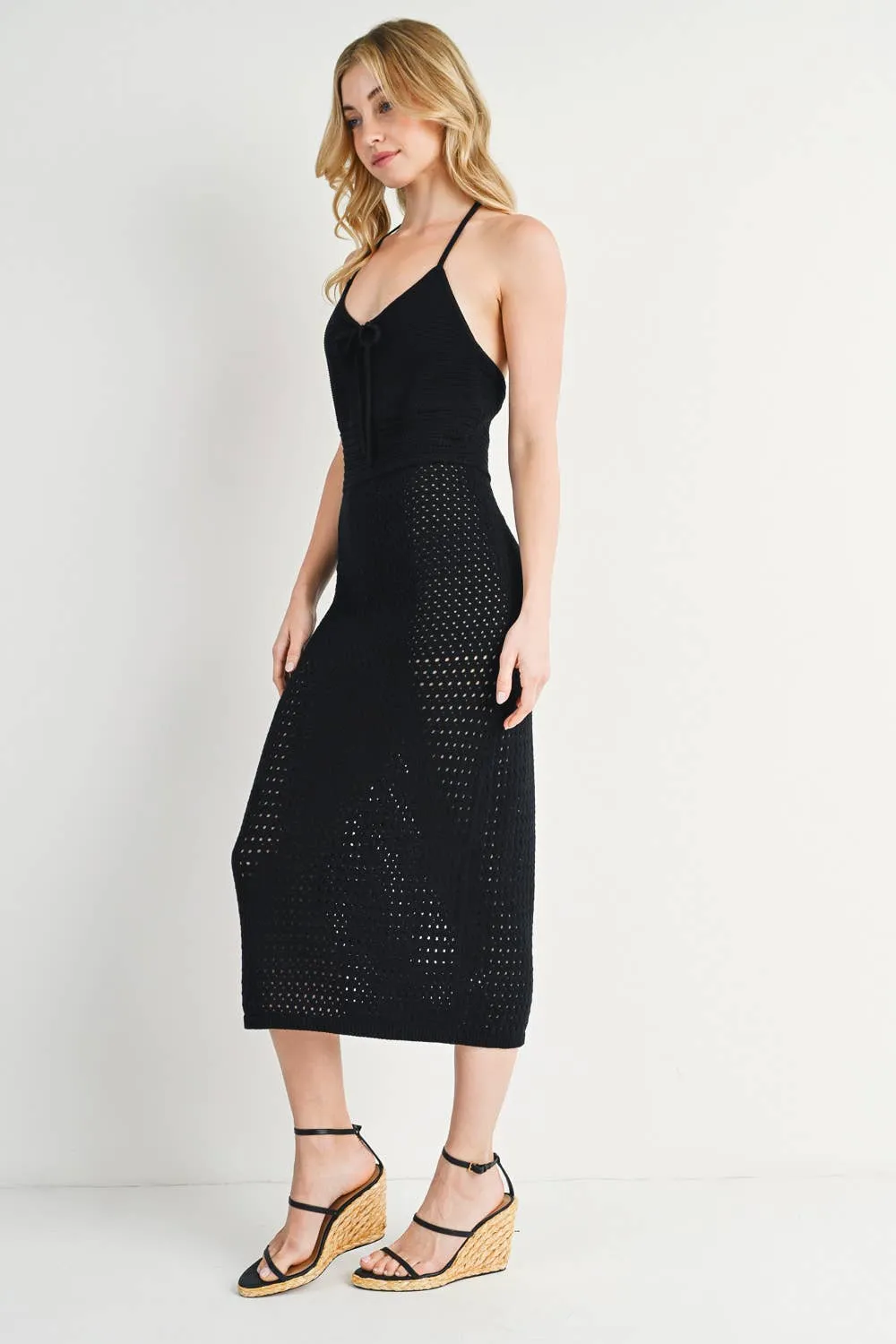La Playa Crochet Knit Dress