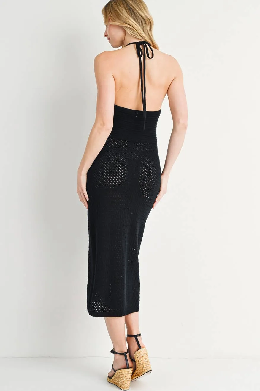 La Playa Crochet Knit Dress