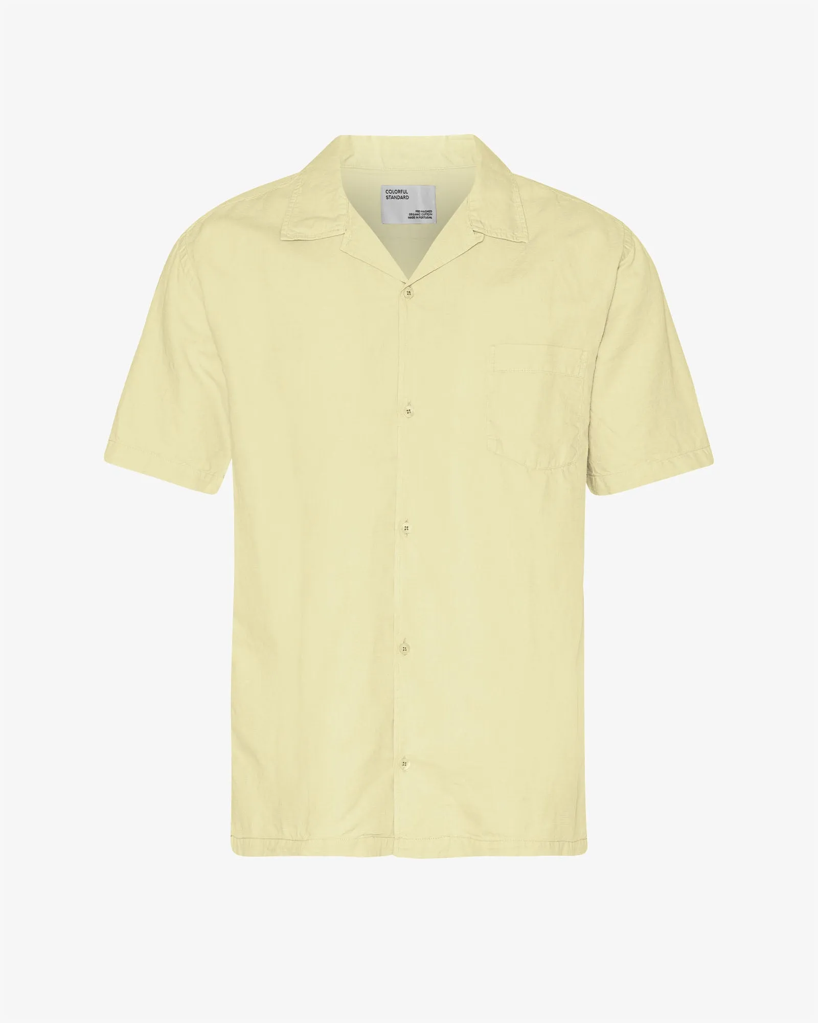 Linen Short Sleeved Shirt - Soft Yellow