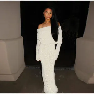 Maela Knit Dress - Ivory - PreOrder