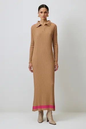 POLO COLLAR KNIT DRESS