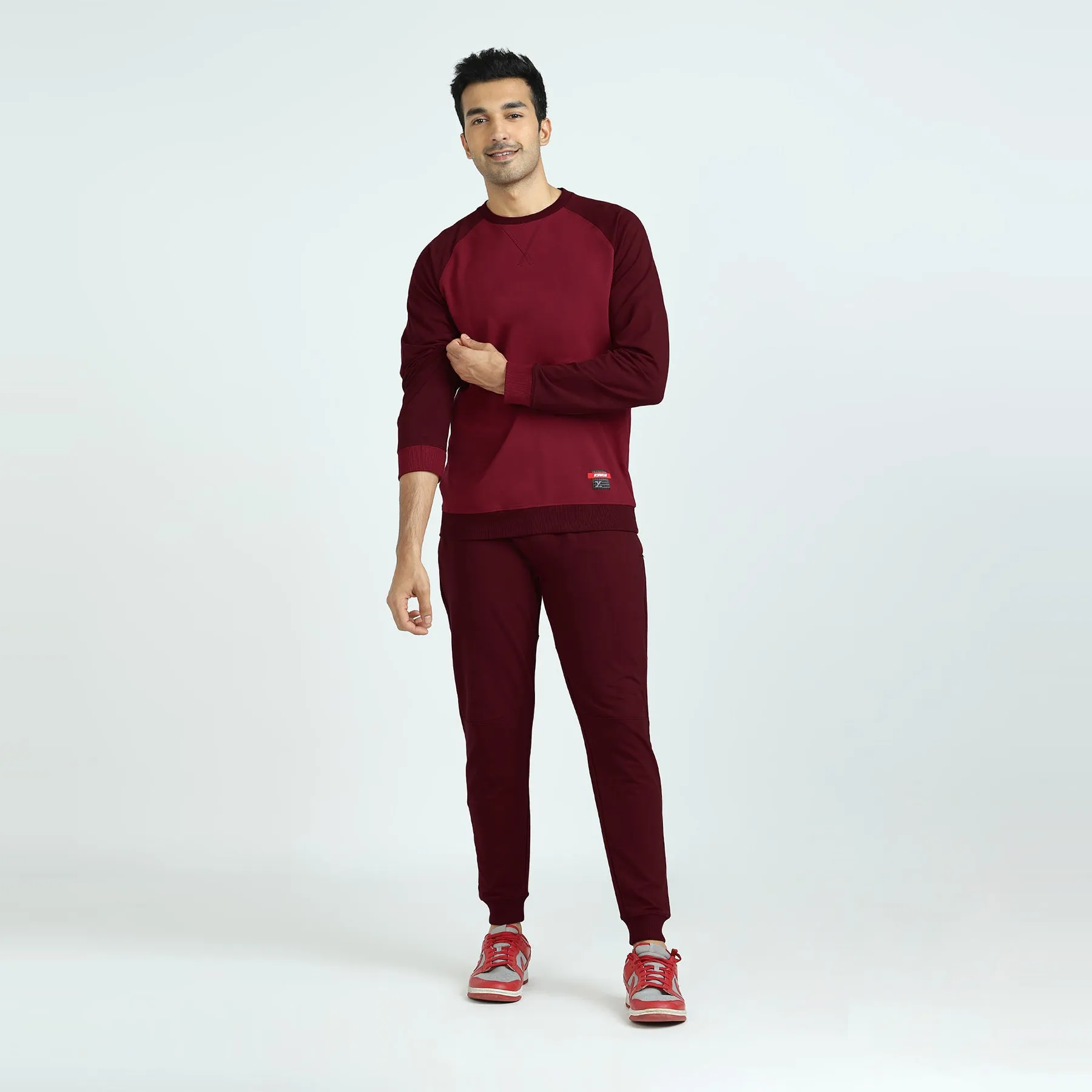 Quest French Terry Cotton-Blend Sweatshirts Scarlet Red