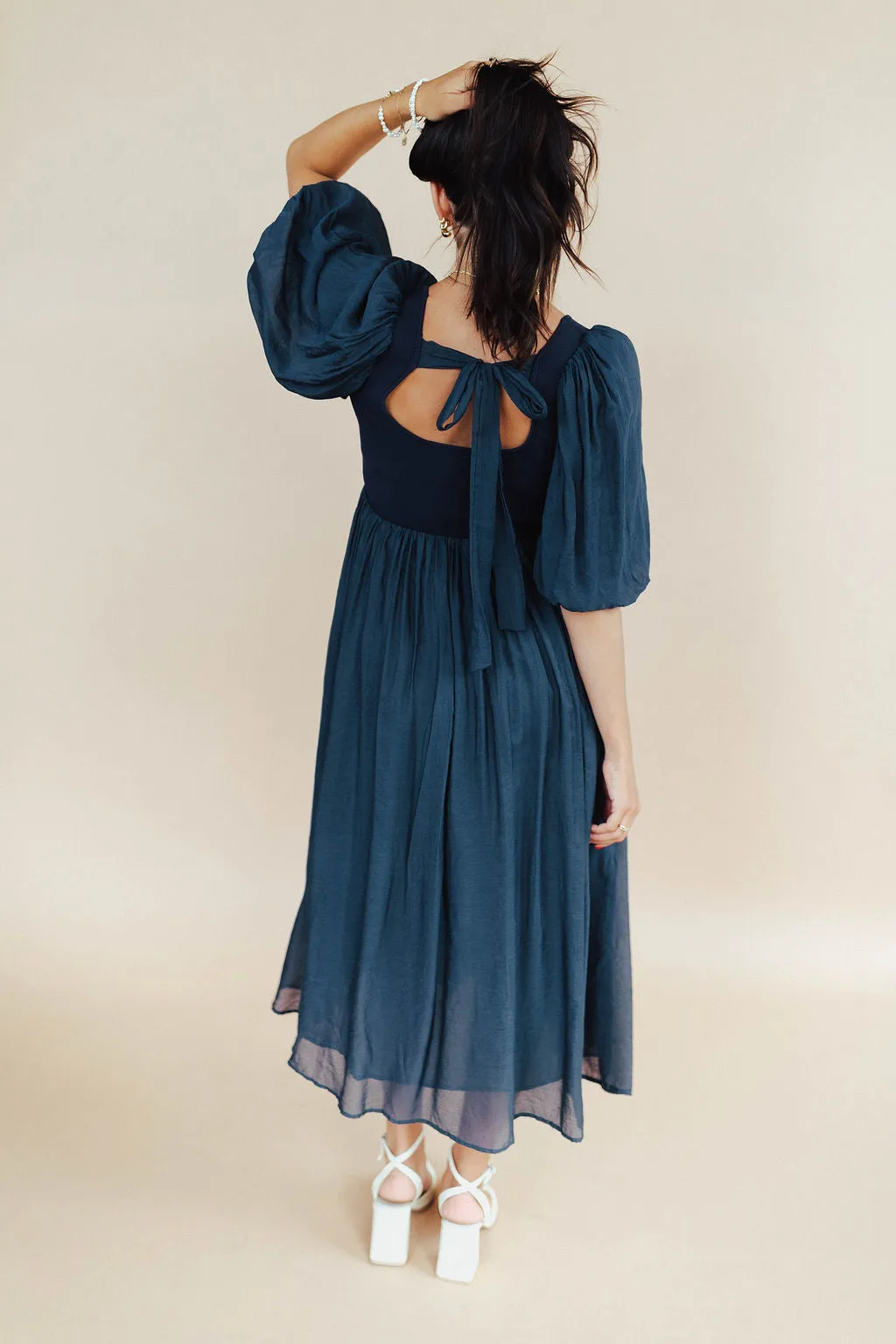 Raina Knit Midi in Navy