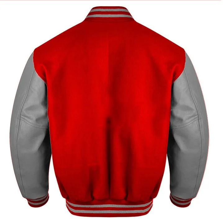 Varsity Jacket - Red Gray